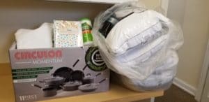 Donation of Linens and Cleaning Supplies