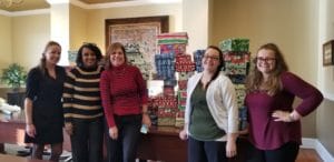 The FLB Team wrapped 72 shoeboxes for the Holiday Hope Chest