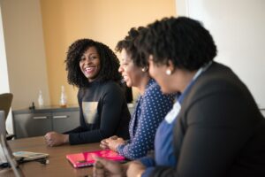 Women of Color having a meeting