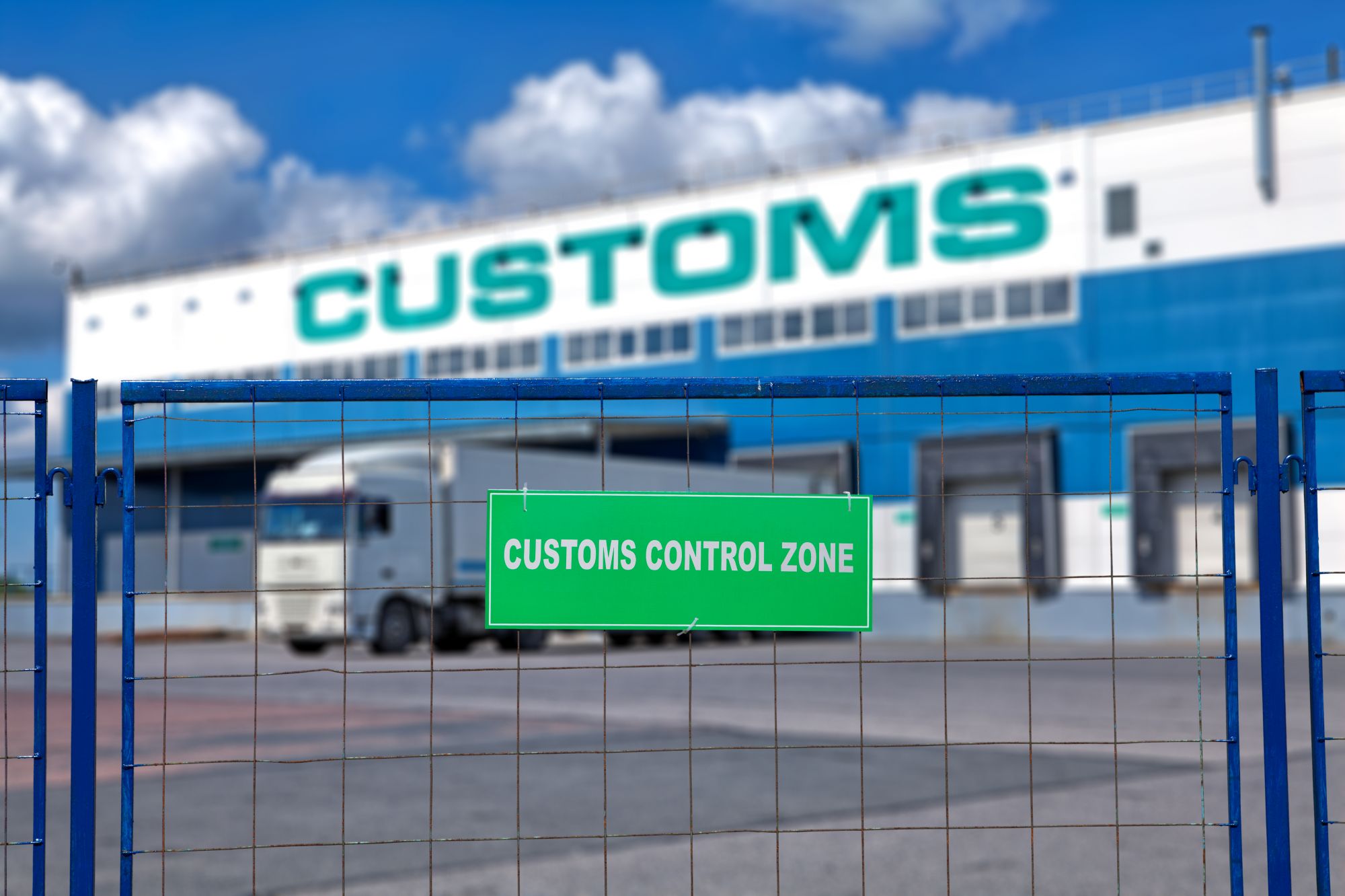 U.S. Customs staging area for importers